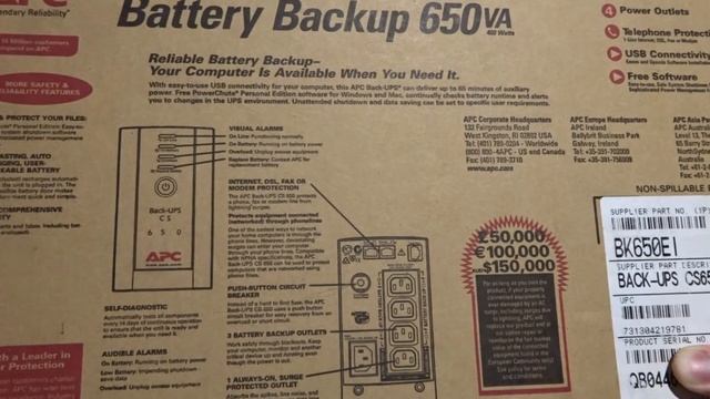 APC Back UPS CS 650 BK650EI