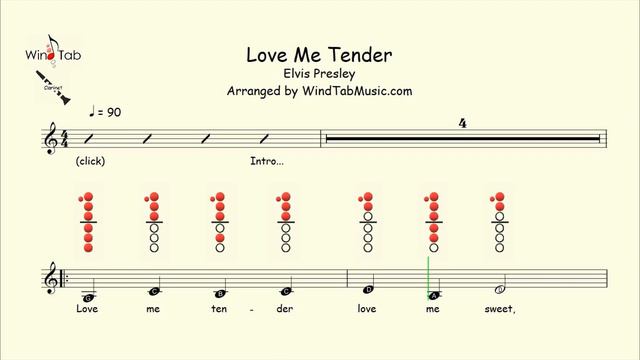How to play Love Me Tender on Clarinet | Sheet Music with Tab смотреть онлайн
