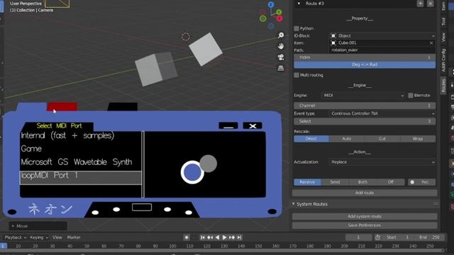 Neondrops+loopMIDI+Blender AddRoutes Multiple Mouse DEMO смотреть онлайн