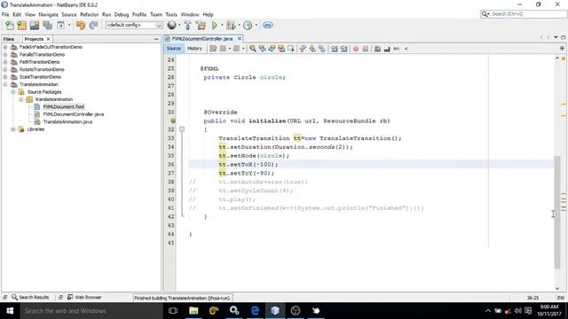 JAVAFx Tutorial 28-Translate Transition смотреть онлайн