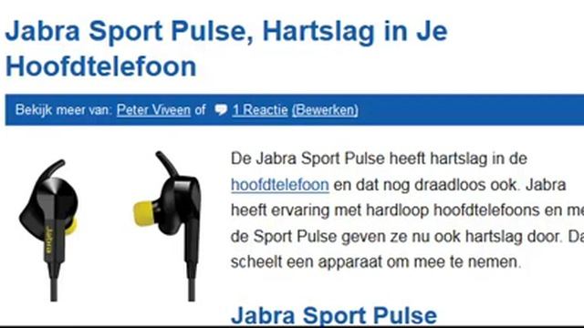 Jabra Sport Pulse смотреть онлайн