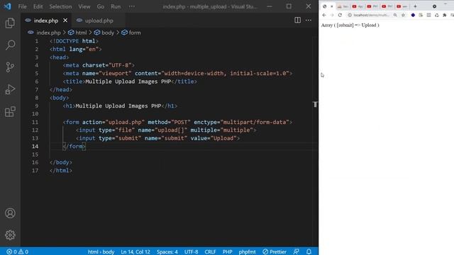 PHP Multiple Upload #1 เริ่มต้นการเขียนอัปโหลดรูปภาพแบบ Multiple смотреть онлайн