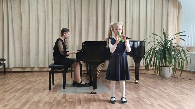 Н.Лысенко "Колыбельная" Екатерина Ерёмина (флейта) 7 лет - Скачкова Елена (фортепиано) 13 лет смотреть онлайн