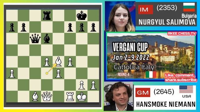 GREAT HAIR! GREAT POWER || GM NIEMANN VS IM SALIMOVA || VERGANI CUP (2022) || ROUND 8 || смотреть онлайн