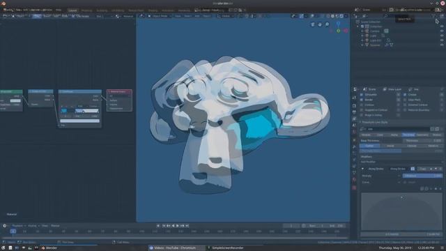Blender 2.8 Tutorial - Freestyle Lineart Shader - Borderlands / Telltale / Anime NPR Cartoon Style