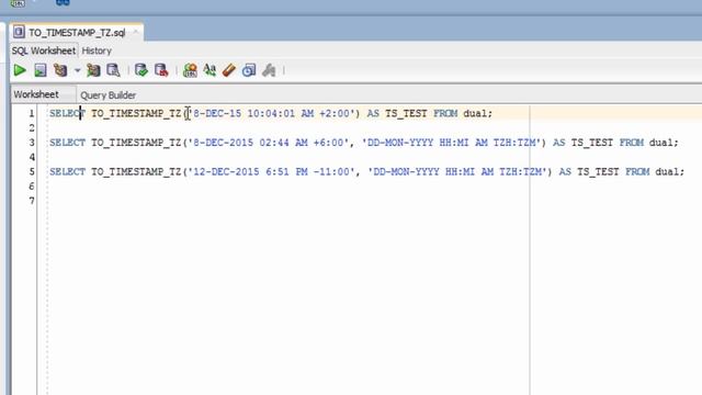 Oracle TO_TIMESTAMP_TZ Function смотреть онлайн