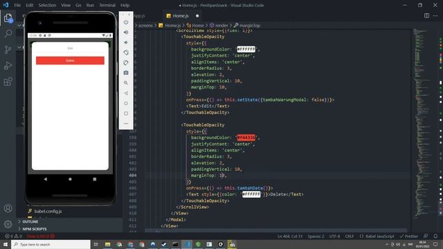 Tutorial Cara Membuat Aplikasi Penitipan Snack - Membuat Option Modal #8 [React Native] смотреть онлайн