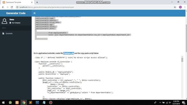 PHP CRUD Generator смотреть онлайн
