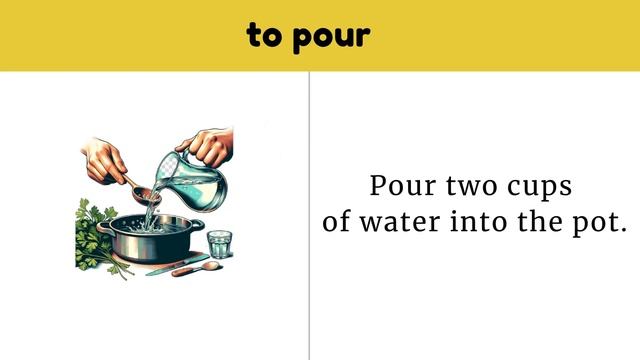 Learn English Vocabulary #43 | Cooking Verbs | ????