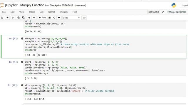 Python Numpy Multiply Function | Parameters Explained | Python Tutorial | Python Data Science смотреть онлайн