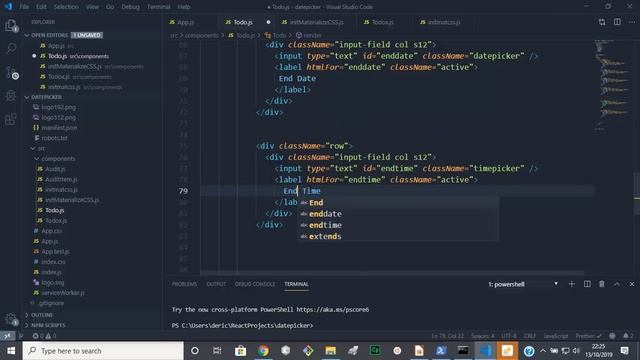Pure Materialize CSS Datepicker and Timepicker in a ReactJs App part 3- User interface смотреть онлайн