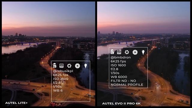 AUTEL EVO II PRO Vs AUTEL LITE+ PORÓWNANIE JAKOŚCI VIDEO