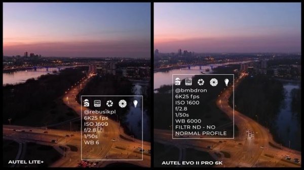AUTEL EVO II PRO vs AUTEL LITE+ PORÓWNANIE JAKOŚCI VIDEO