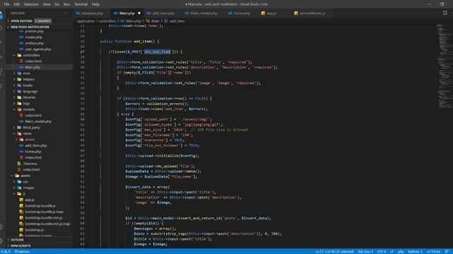 6.Send Push Notification to users and create post table смотреть онлайн