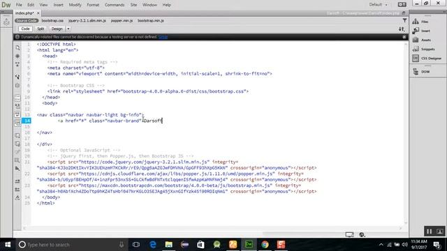 Bootstrap Tutorial For Beginners 4 Creating Responsive Navbar with Drop down Menus Part 1 смотреть онлайн