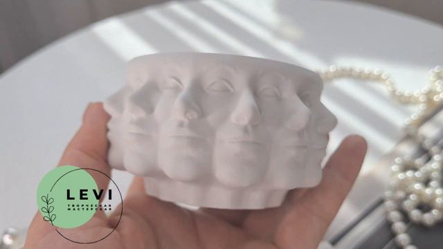 Кашпо для суккулентов, кактусов и мха белое/подсвечник для свечей/статуэтка из гипса 1000 масок, ли смотреть онлайн