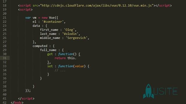 Vue.js. Вычисляемые поля. смотреть онлайн