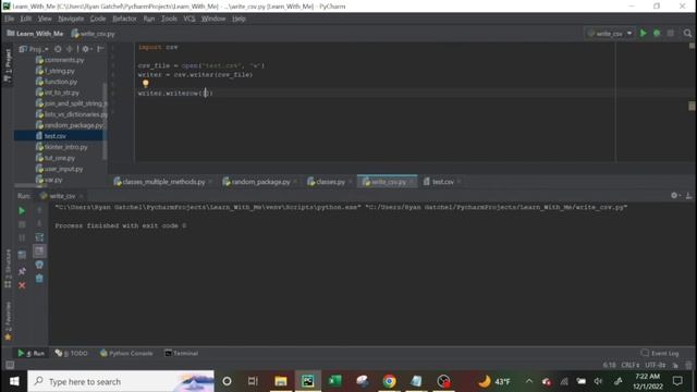 Write to a csv file with Python #pythontutorial #python смотреть онлайн