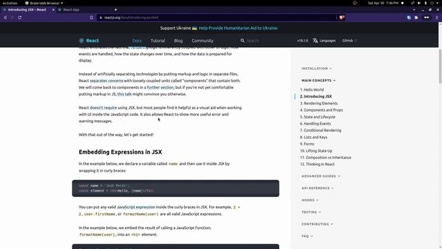 Introduction to React: React Crash Course For Beginners Tutorial смотреть онлайн