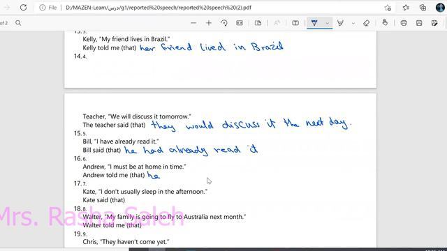REPORTED SPEECH part 2 (exercise) смотреть онлайн