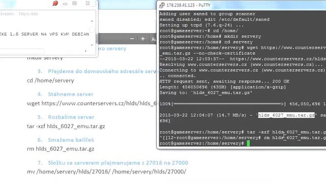 Jak nainstalovat Counter Strike 1.6 server na VPS Linux Debian od Hostzona.cz Hosting смотреть онлайн