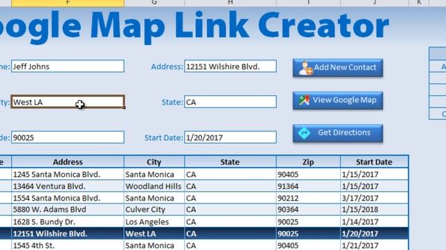 How To Create Google Map and Directions Link With Excel смотреть онлайн