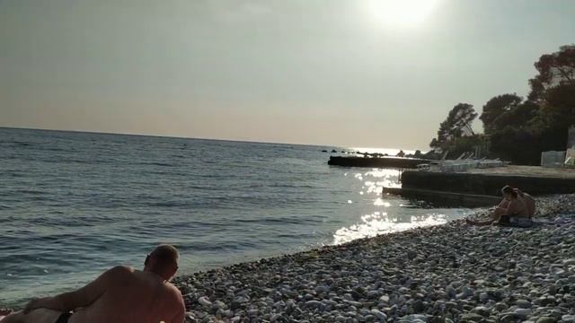 Пляж город БАР! Черногория.. Montenegro city Bar, (beach) смотреть онлайн