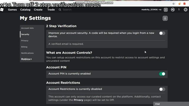 How to Turn off 2 step verification in roblox = TRUE (read description) смотреть онлайн