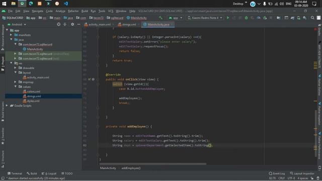 SQLite CURD Example Using Android in Tamil | TechoN 72 ProgramerZ смотреть онлайн