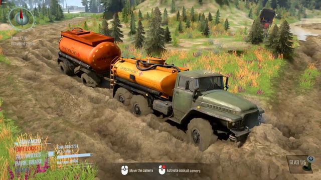 Spintires MudRunner - Iveco Amt 8х8 Truck Fuel Tanker + Trailer - Driving Offroad Crossing Rive2022 смотреть онлайн