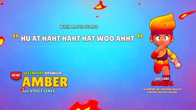 NEW! BRAWLER AMBER All 35 Voice Lines & Animations with Captions | Brawl Stars Halloween Update смотреть онлайн