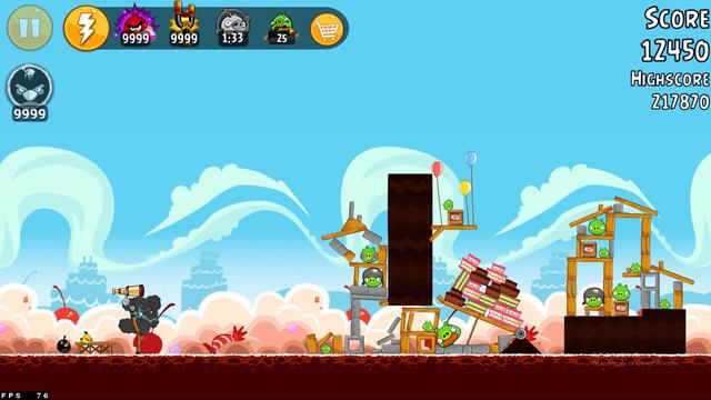 Angry Birds Classic - 9999 Powers Ups And 9999 Thunder Birds Vs All Golden Egg!