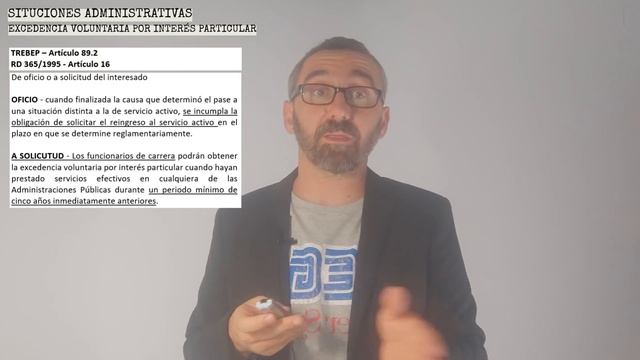SITUACIONES ADMINISTRATIVAS (TODAS) - TREBEP 5/2015 + 365/1995 - 13a PARTE смотреть онлайн