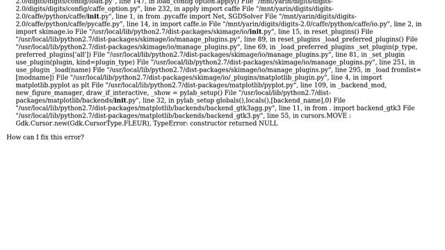 Unix & Linux: Nvidia - Digits error: Gdk-CRITICAL \*\*: gdk_cursor_new_for_display смотреть онлайн