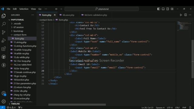 contact us form !! contact us form with validation in PHP and mysql #php68 смотреть онлайн