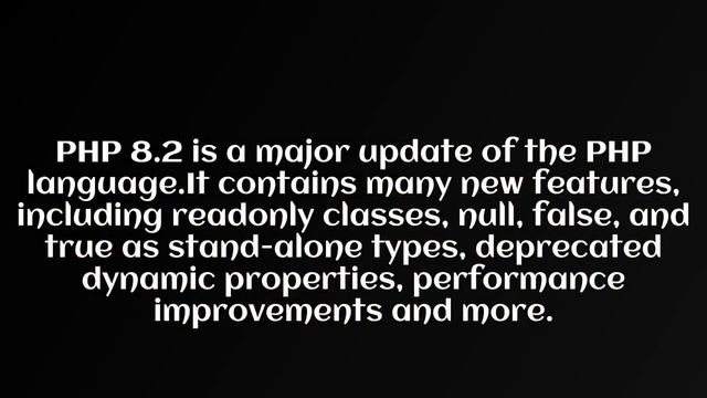 PHP 8.2 is a major update of the PHP language смотреть онлайн