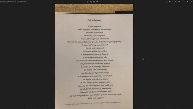 Moe Norman's Poem - Golf is Happiness смотреть онлайн