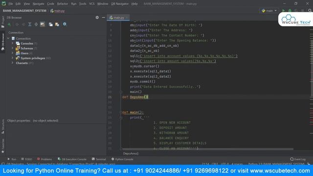 Bank Management System | Bank Management Application Project in Python | Python Tutorial #52 смотреть онлайн