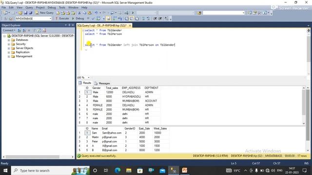 SQL query to get non matched data between two tables (Left Join)|| SQL query|| Left join in SQL смотреть онлайн