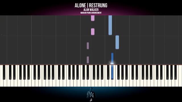 How To Play: Alan Walker - Alone (Restrung) | Piano Tutorial EASY + Sheets смотреть онлайн