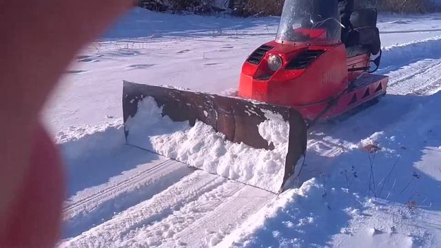 Самодельная лопата на снегоход буран. смотреть онлайн