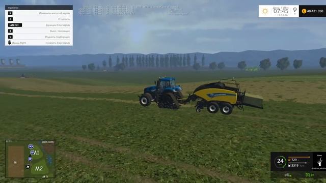 Курсплей. Farming Simulator 15. "Маркеры, покос, ворошение, валкование, тюковка и подбор тюков" смотреть онлайн