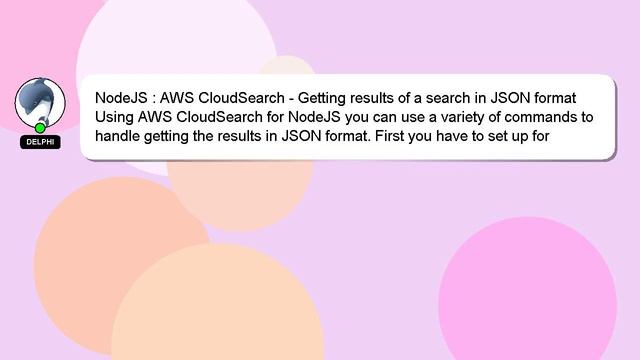 NodeJS : AWS CloudSearch - Getting results of a search in JSON format смотреть онлайн