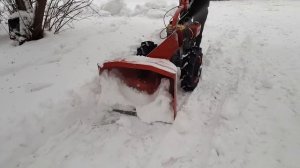 Снегоуборщик Мотор Сич «СО-1В» для мотоблока в работе, тест - драйв снегоуборщика Мотор Сич.