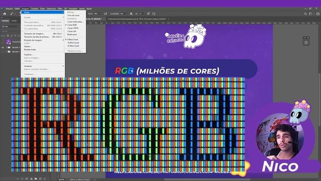 Photoshop Tutorial 2. Modos de cor, cinza, CMYK, RGB e bitmap смотреть онлайн