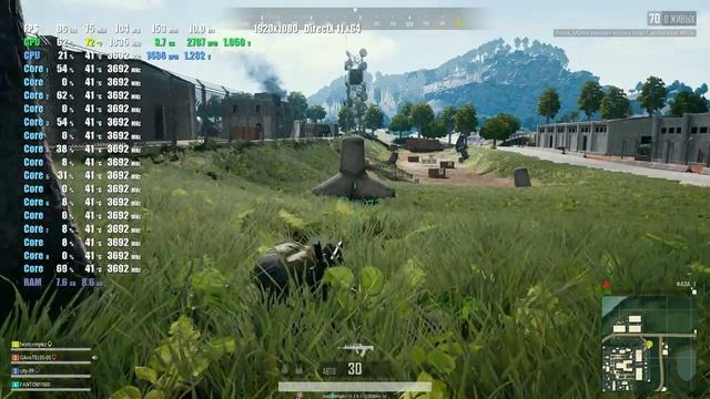 Тесты PUBG Ryzen 7 1800x GTX1080ti