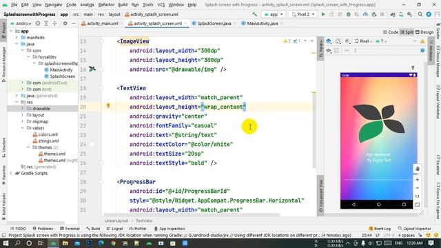Android Bangla Tutorial 7.32 - How To Create SplashScreen with Progress bar смотреть онлайн