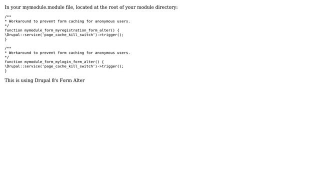 Drupal: How do I prevent a form from being cached for anonymous users? (4 Solutions!!) смотреть онлайн