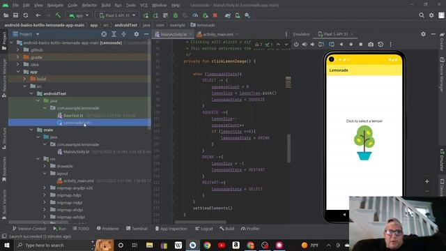 Project Lemonade App unit 1 basics in kotlin challenge part 2 смотреть онлайн