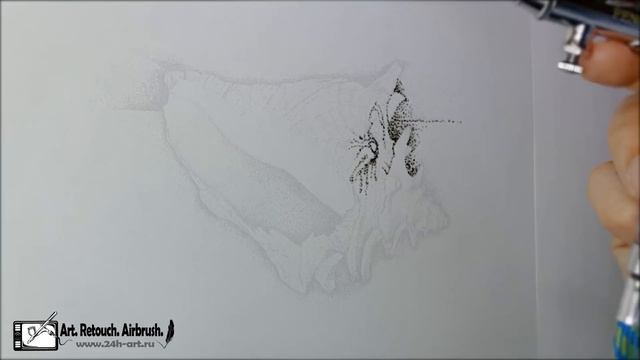 Базовое упражнение Точка, рисуем Ракушку аэрографом смотреть онлайн